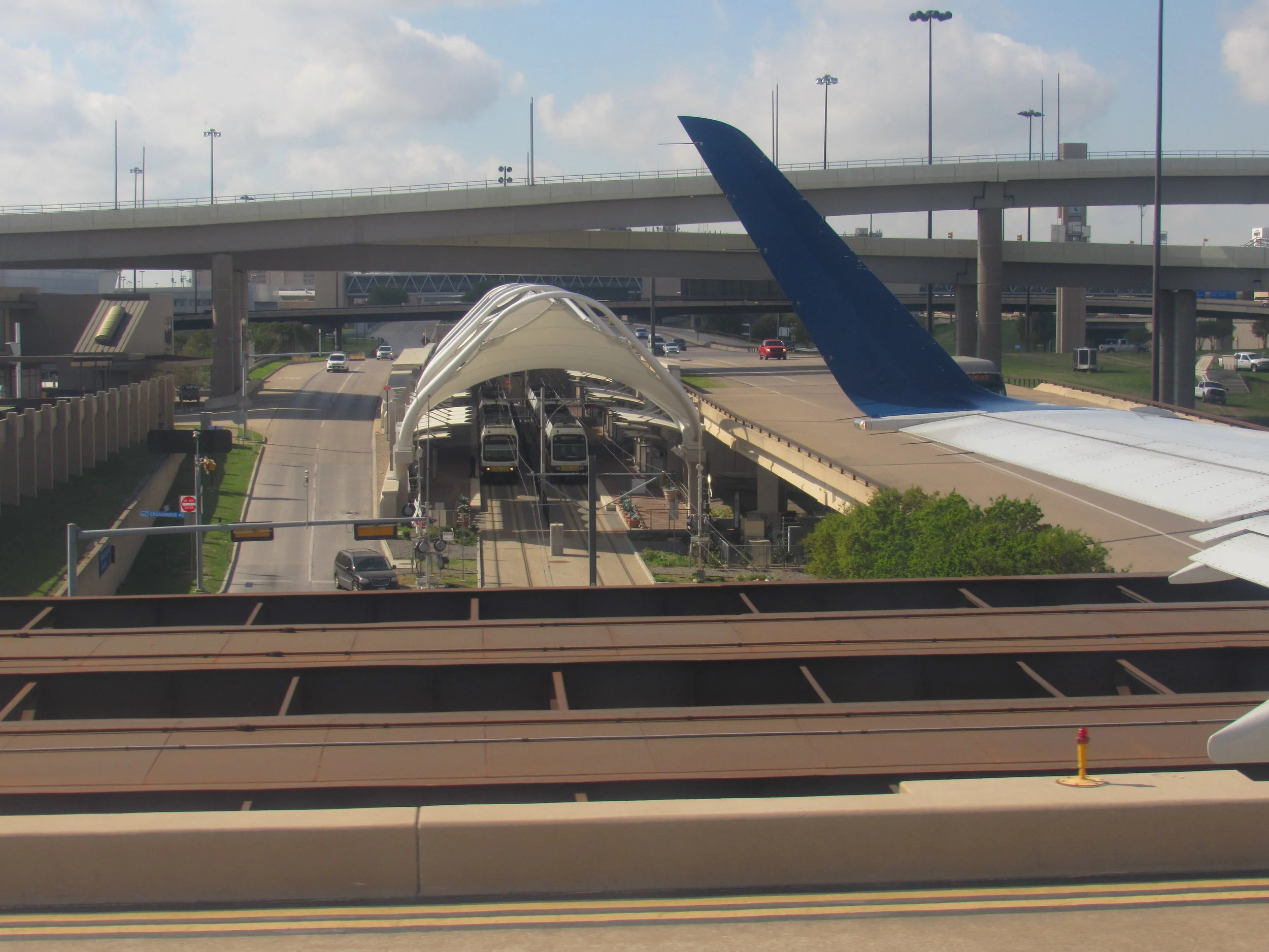 Take shuttle buses from the ground floor of each terminal to access the DART station.