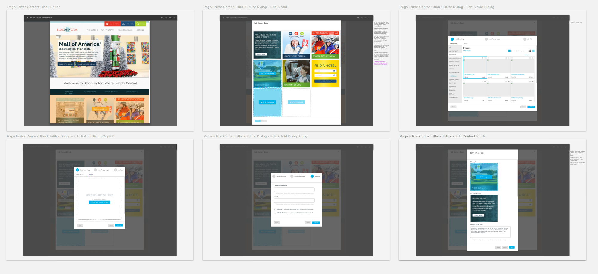  Wireframes - Content Management 