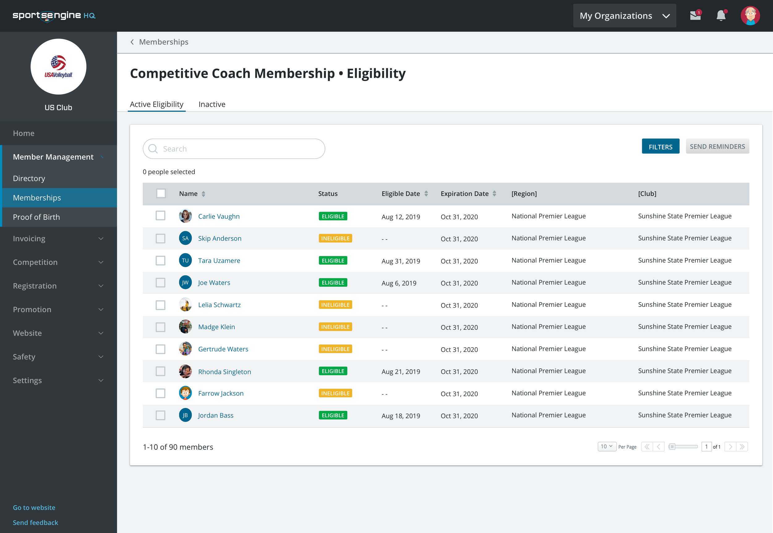 Eligibility Dashboard