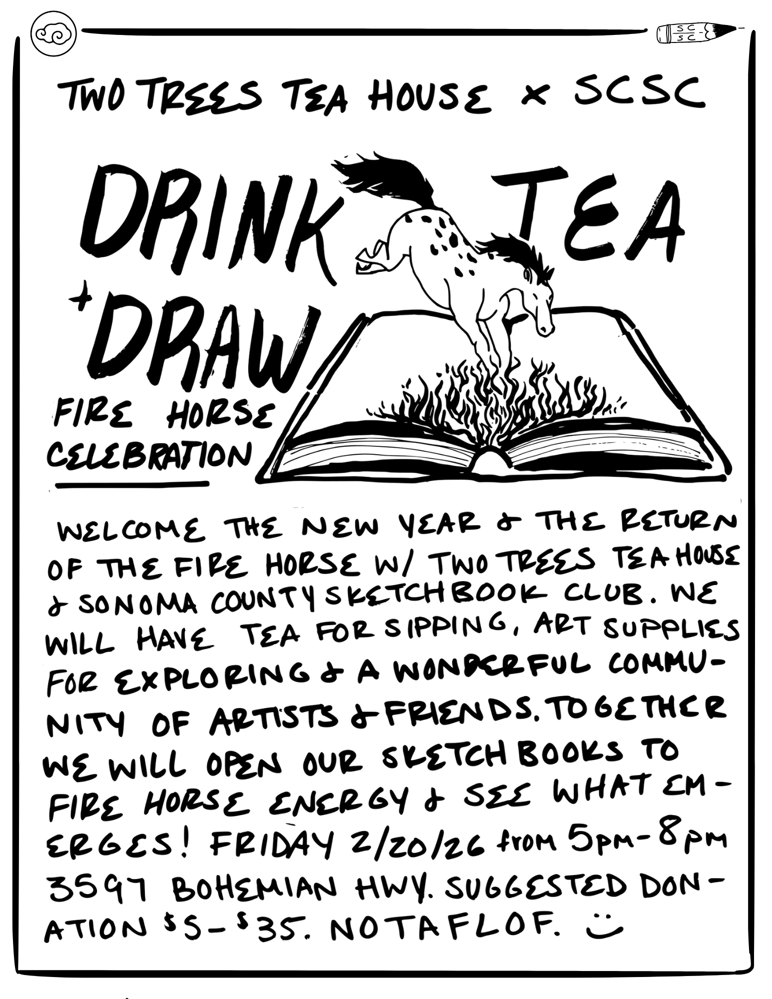 drink tea and draw at the tea house 2026