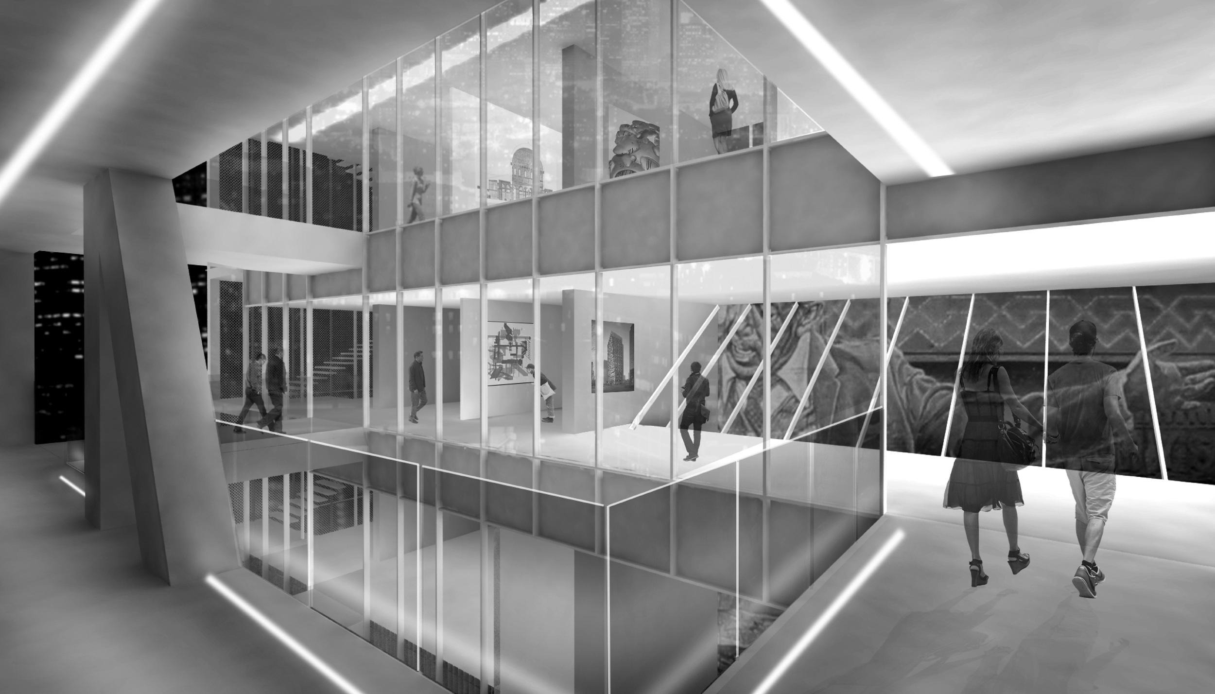 Interior view of the museum gallery