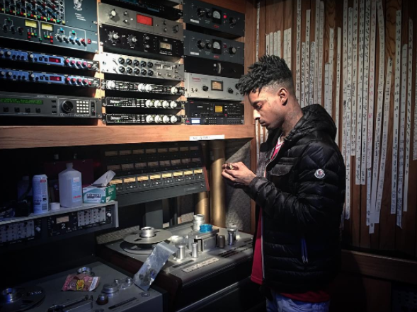 21 Savage in Studio A