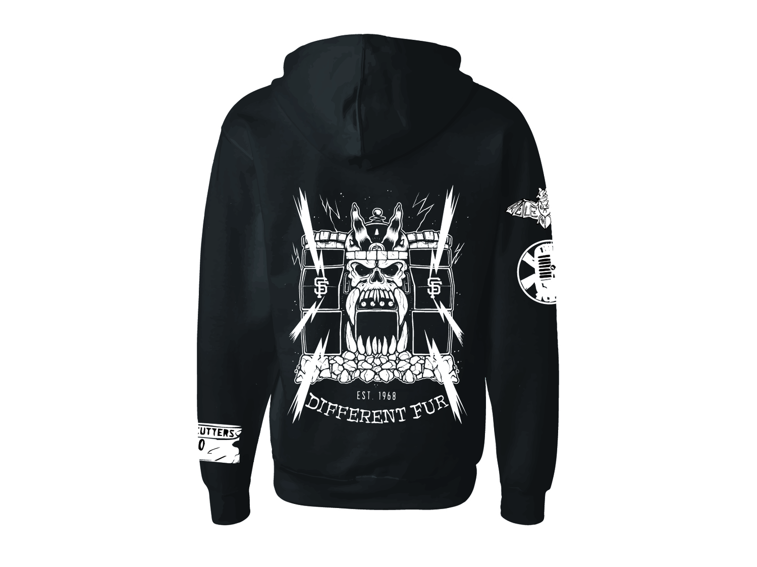 Different Fur Skull Hoodie