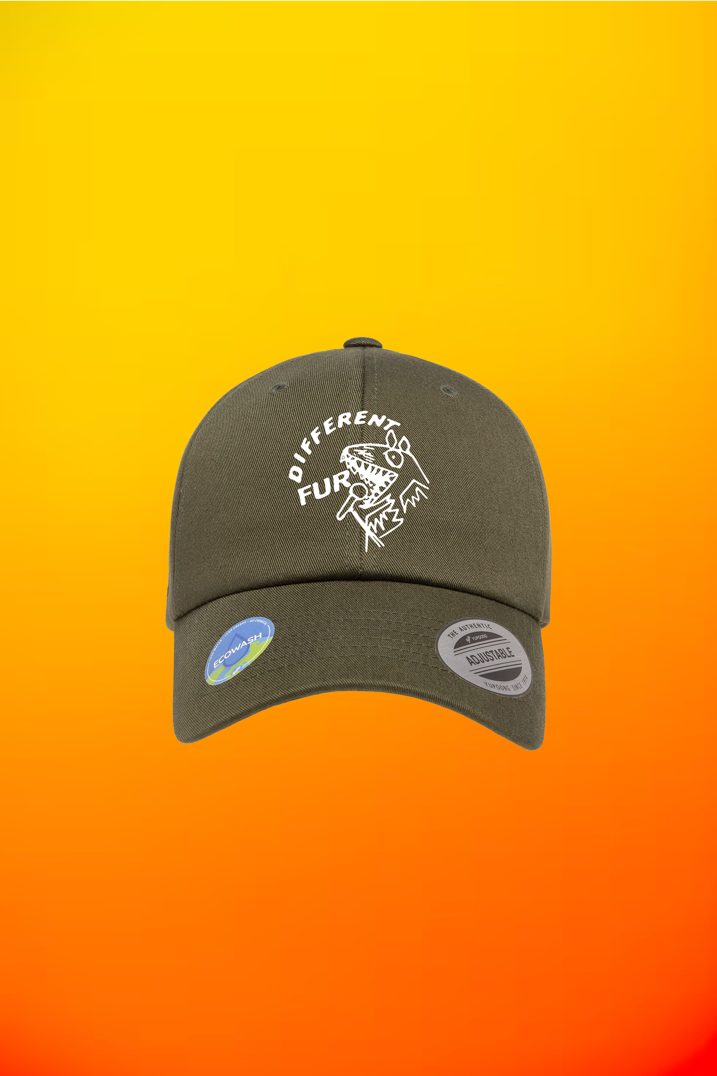 Different Fur Studios x OG DF Logo Dad Hat Green