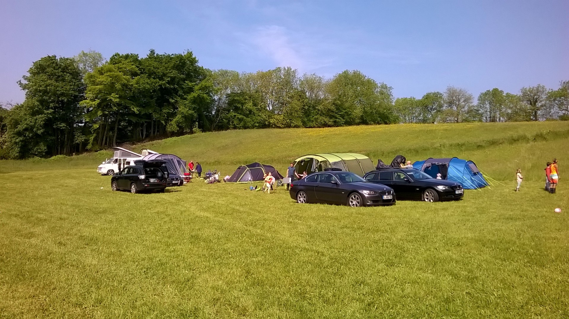 Large grass camping area