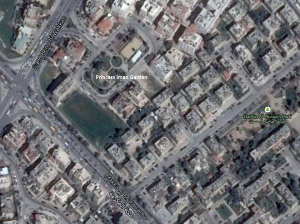 Arial view showing the garden’s location لقطة جوية تبين موقع الحديقة