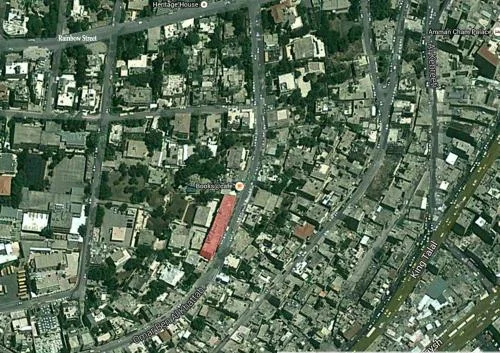 Map showing the building's location خريطة تبين موقع المبنى