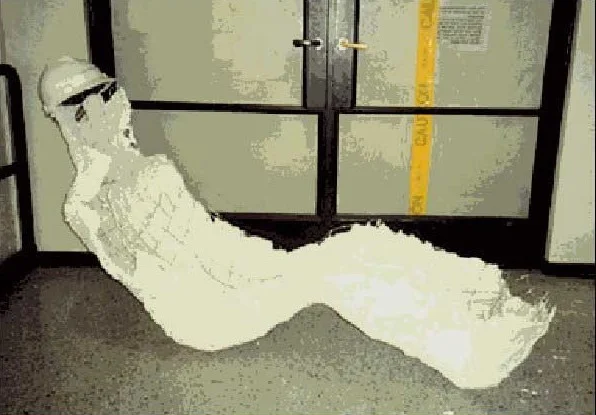 Figure 7: Plastic cast made from a human model for the chair design studio project at MIT.