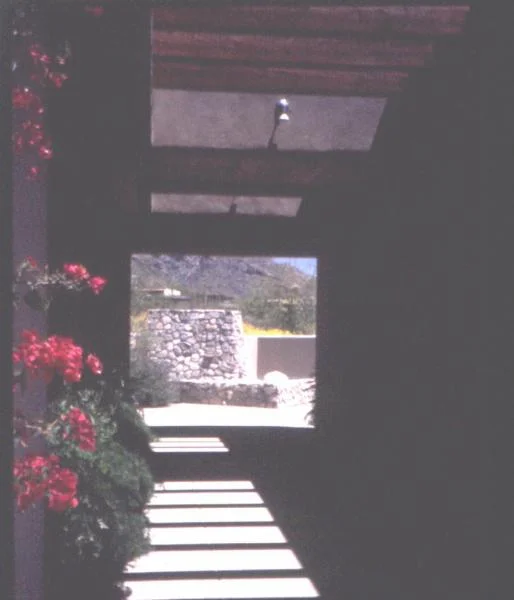 Fig. 15: The use of a wooden ramada as a shade-providing element in a landscape design.