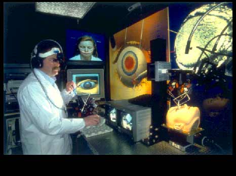Figure 9: A surgical procedure being carried out over the Internet.