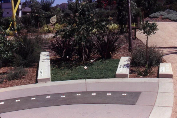 Figure 9: The Water Conservation Demonstration Garden in San Diego, California: Low-water-using planting materials and the signage explaining them.