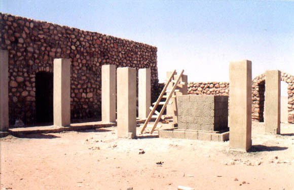 Figure 10: Photograph of central ablutions point, Ghuwaybah Mosque, Ghor Safi.