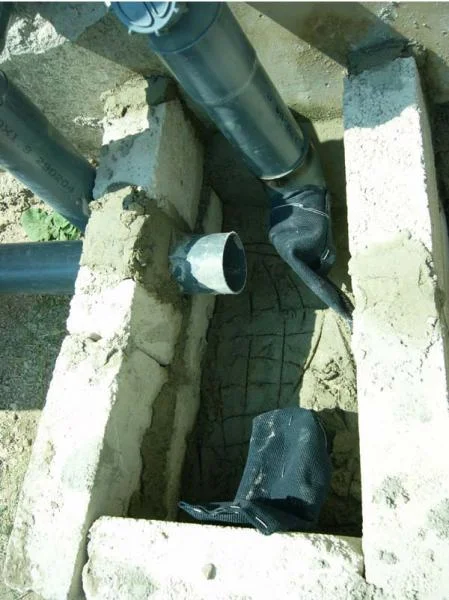 Figure 4.6: The new manhole and fiberglass filters at HF house.