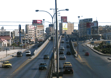 The Haramayn intersection viewed from Medina Street, looking north. (CSBE Architectural Laboratory)