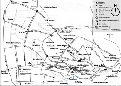  A street map showing parts of Amman. (The Jordan Times)