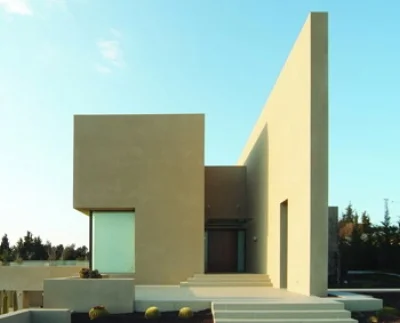 View of entrance area located at the southern edge of the house.