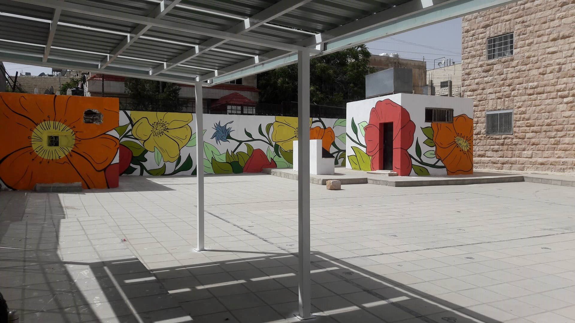 The rehabilitation of the grounds of al-Jazaer School as carried out by CSBE through a participatory design process that involved the school’s students.