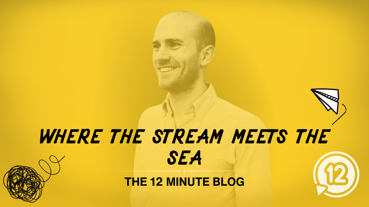 Where the stream meets the sea. 