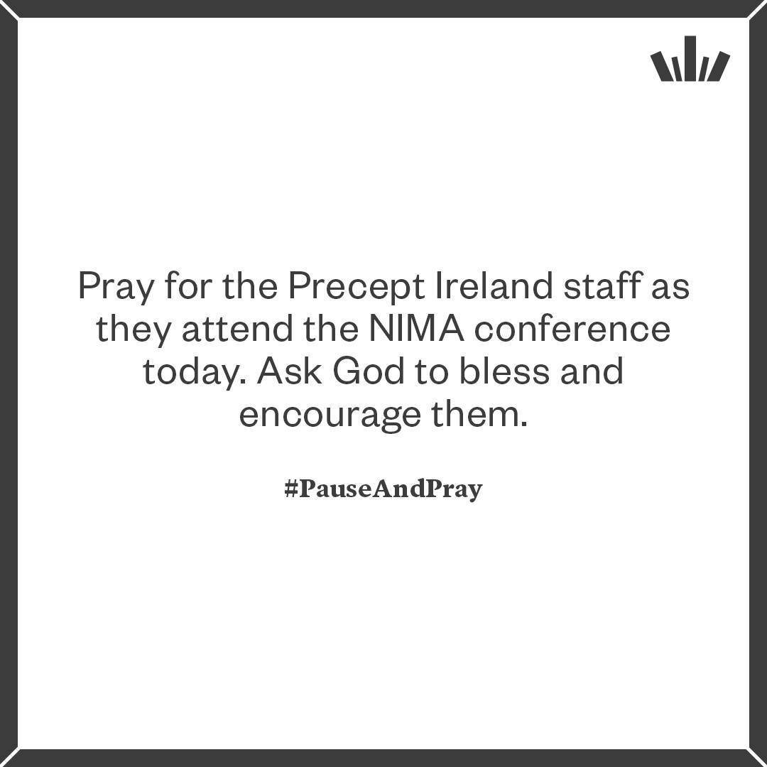 #PauseAndPray: Pray for the Precept Ireland team (Karen, Ben, Dave &amp; Gavin) as they attend the @niministry_assembly Bible teaching conference in Lisburn (Co. Antrim) today. Ask God to bless and encourage them.
#prayer #prayerrequest #Bible #Bible