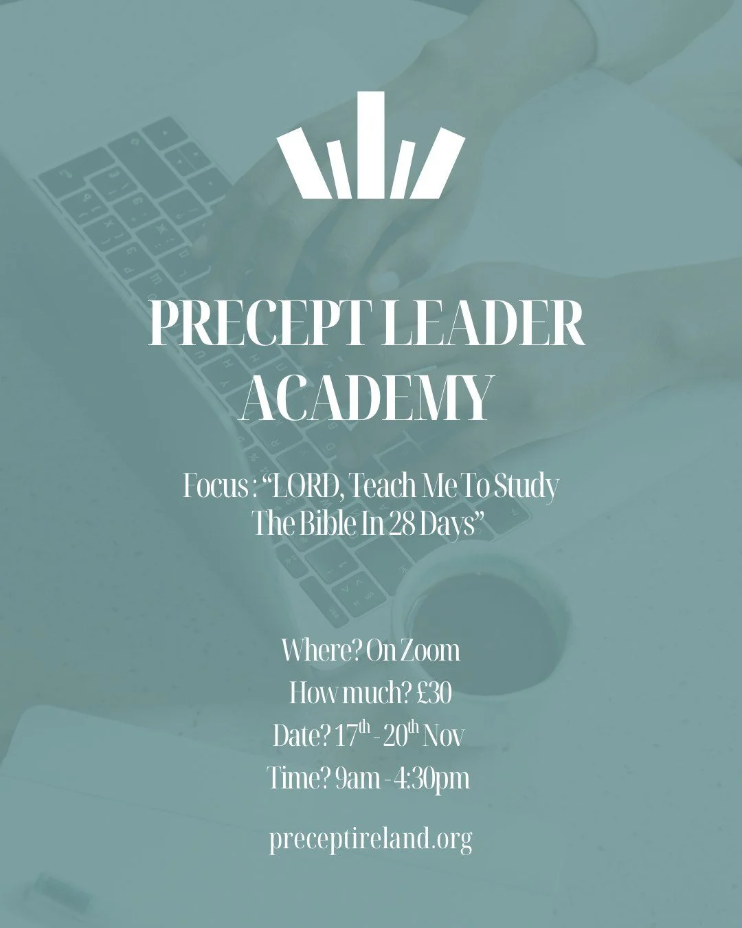 🚨 COMING UP! 🚨 The Precept Leaders Academy runs 17-20 November and this term our focus will be on the LORD Study series, using &quot;LORD, Teach Me to Study the Bible in 28 Days.&quot; Register and get ready to dig into God's Word, grow as a study 