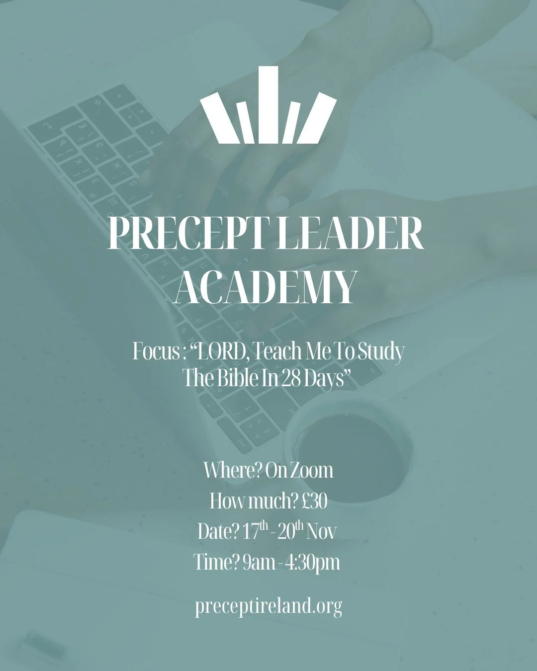 🚨 COMING UP! 🚨 The Precept Leaders Academy runs 17-20 November and this term our focus will be on the LORD Study series, using &quot;LORD, Teach Me to Study the Bible in 28 Days.&quot; Register and get ready to dig into God's Word, grow as a study 