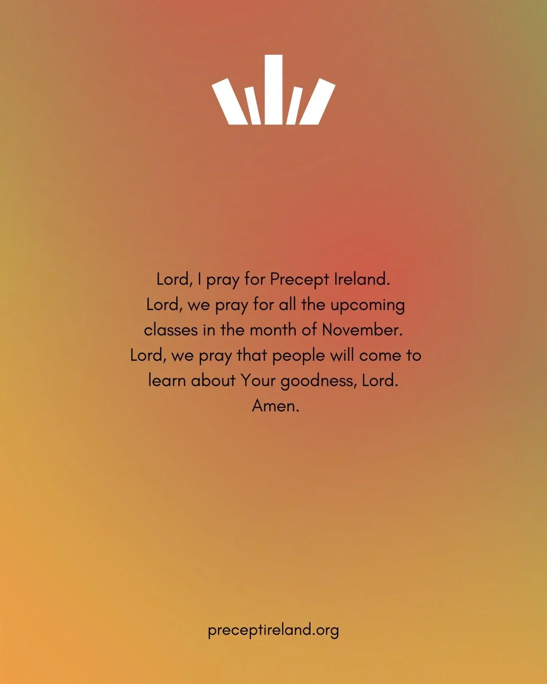 Let&rsquo;s take a few moments to pray for the upcoming classes this month.