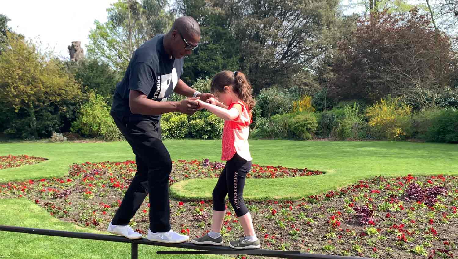 Partner Balance Walk On Railings