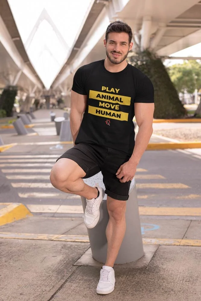 Play Animal Move Human T-Shirt / adult t-shirt / adult tees / primal play tees / primal play t-shirt / unisex t-shirt