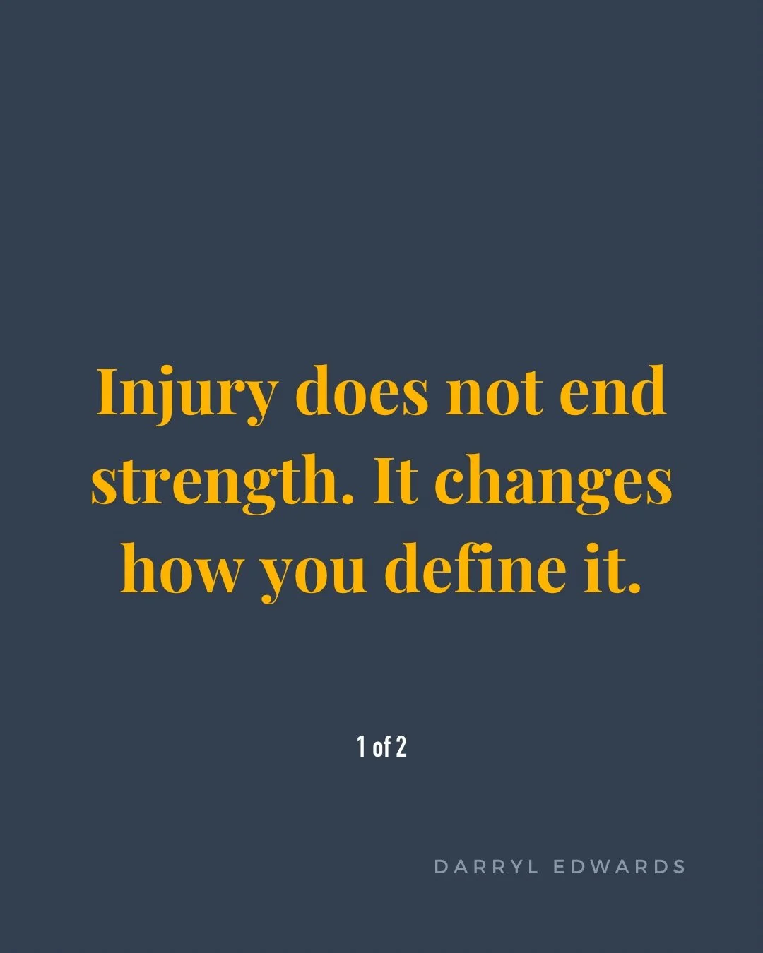 Injury (or long term condition) does not end strength. It changes how you define it.

#movementismedicine #motionislotion #primalplaymethod #recoveryispossible #darryledwards