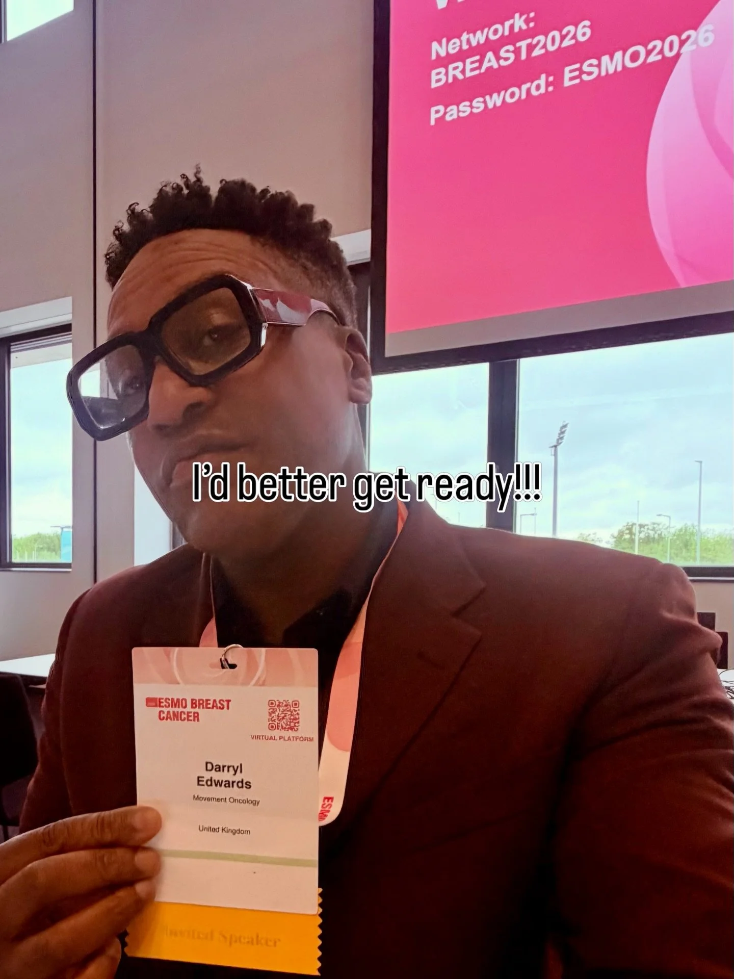 Not long now&hellip;

#esmobreast26 #darryledwards #movementoncology