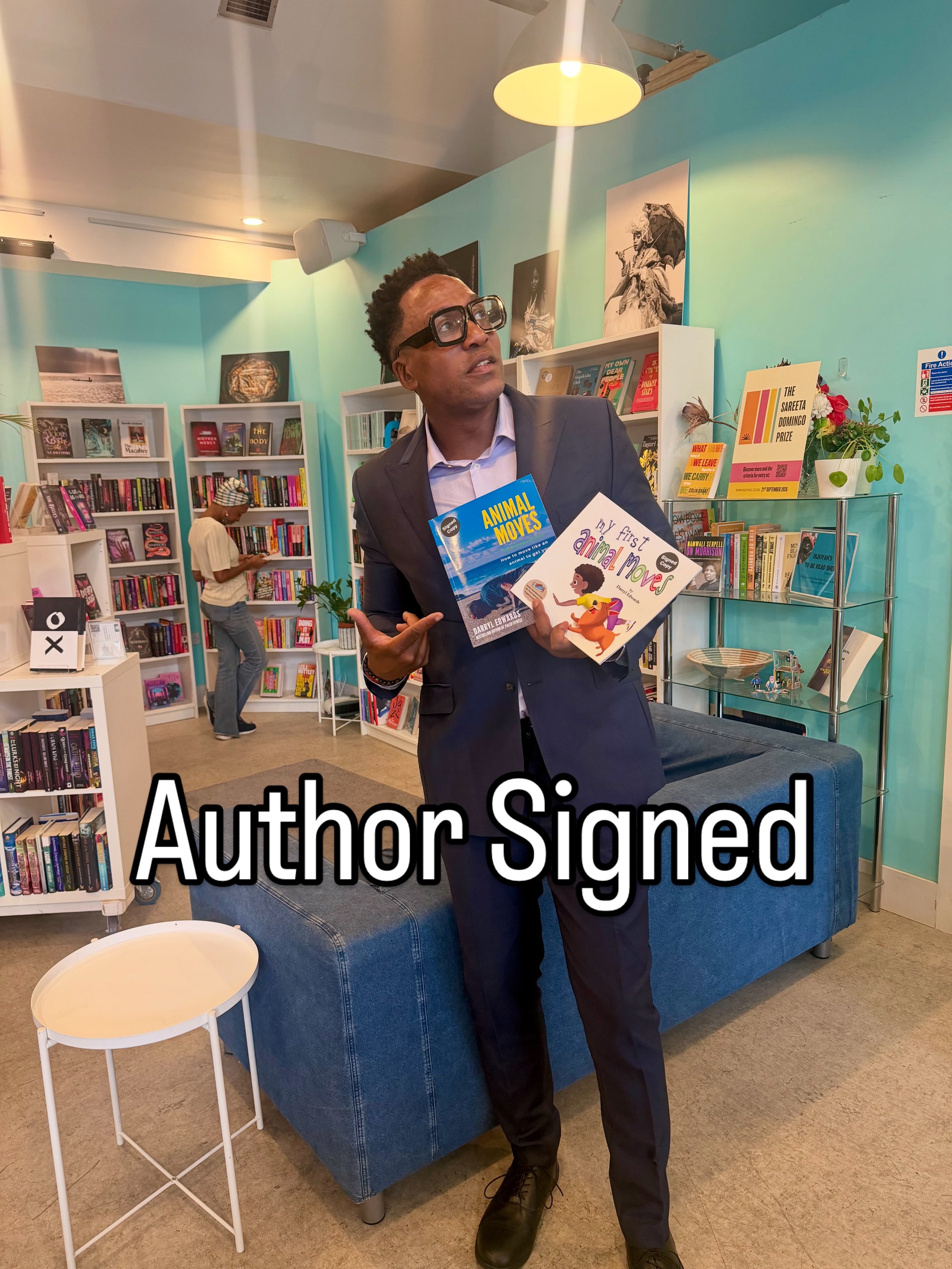 Signed copies of my books 📚 now at @afroribooks in Brighton.

What an incredible independent bookstore, full of culture, community and stories worth discovering.

Very happy to have my books Animal Moves and My First Animal Moves on their shelves.

