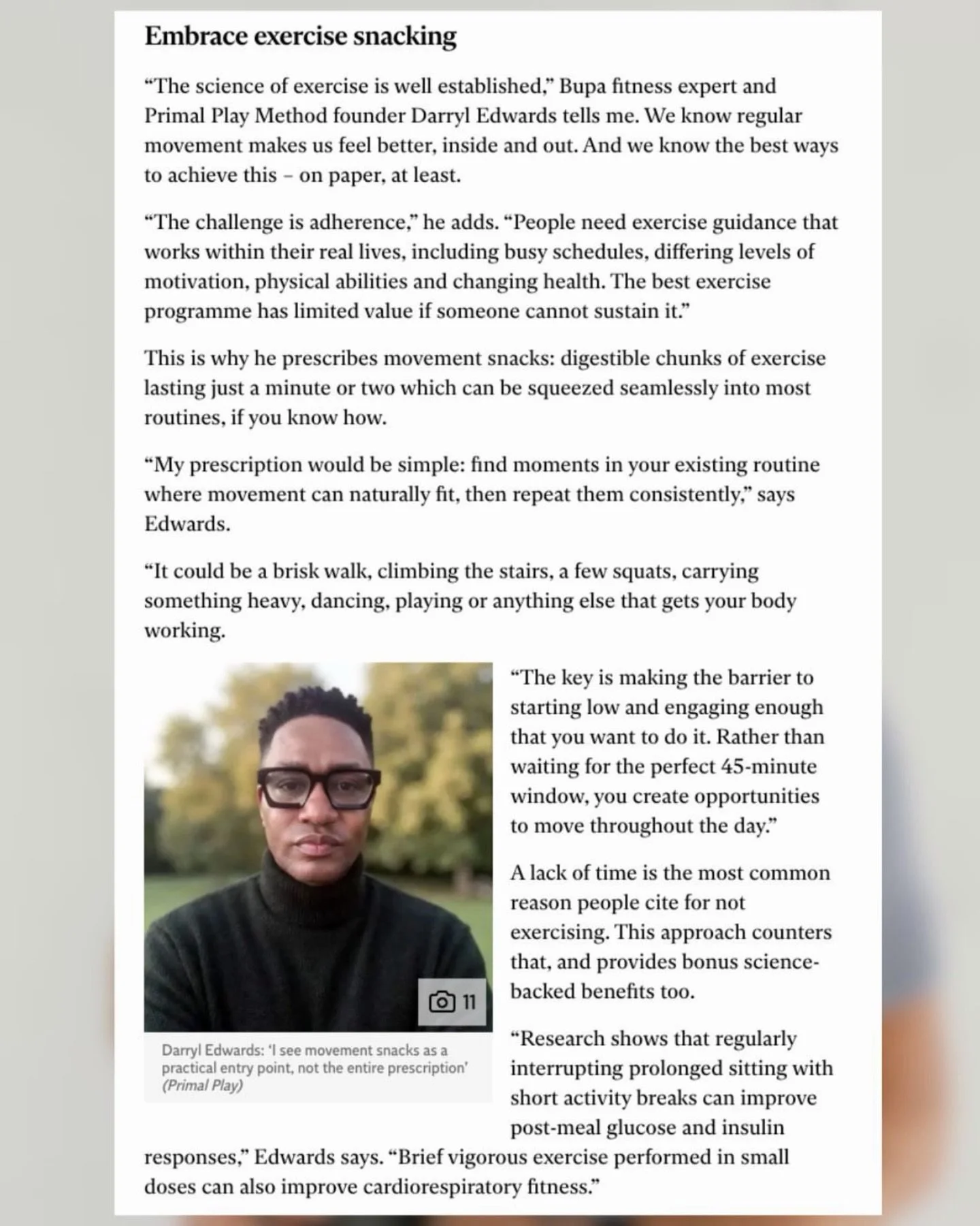 A little moment of pride seeing my work featured in The Independent this week.

When I left my career in banking technology to pursue my passion for movement, health and play, I had no idea where that decision would take me.

Years later, I&rsquo;m s