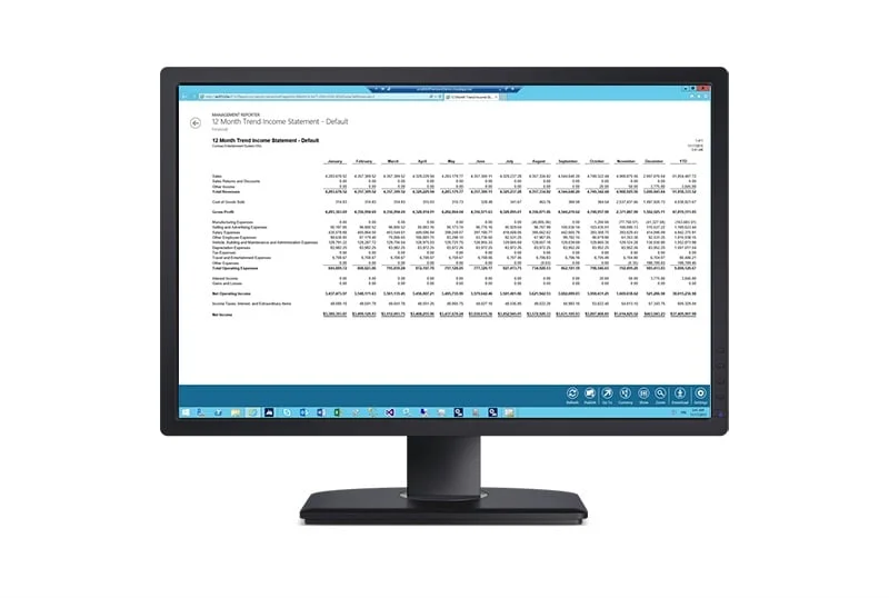 Management Reporter 2012 raportti XPS Viewer:issä