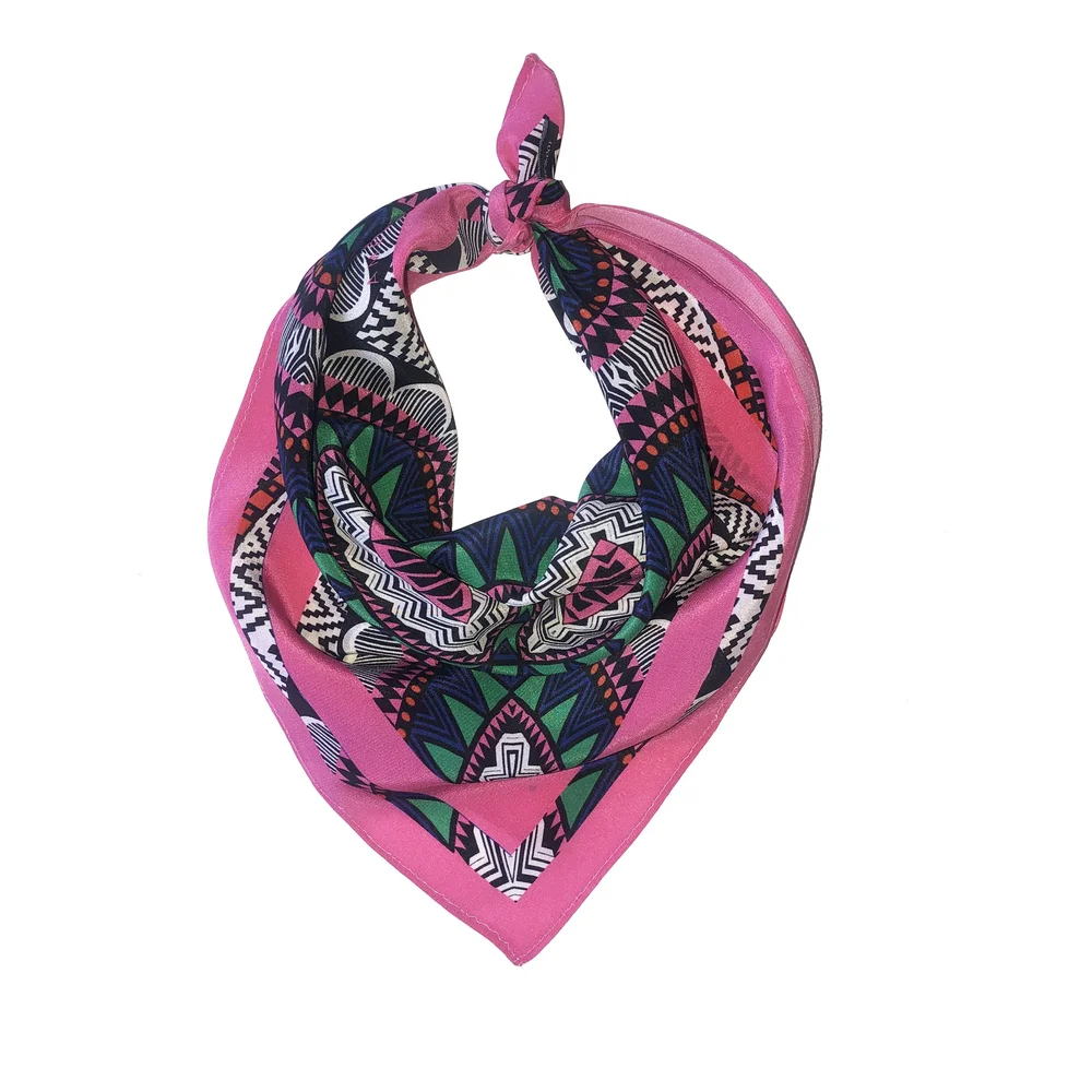 NEW* 1964 print Silk neck Scarf Pink — Amelia Graham London