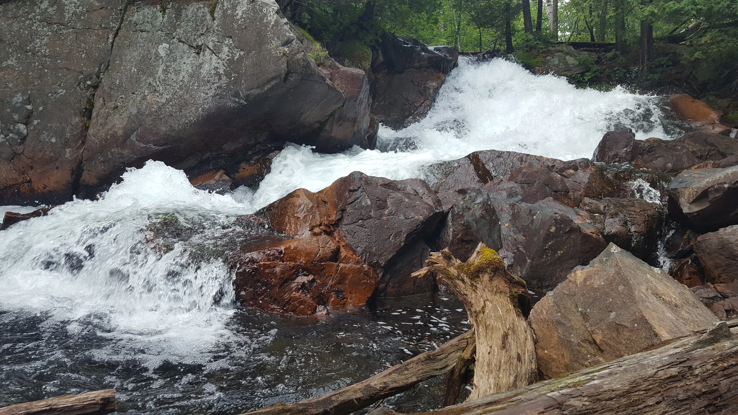 The rapids we had to cross to get to the Paradise Lagoon