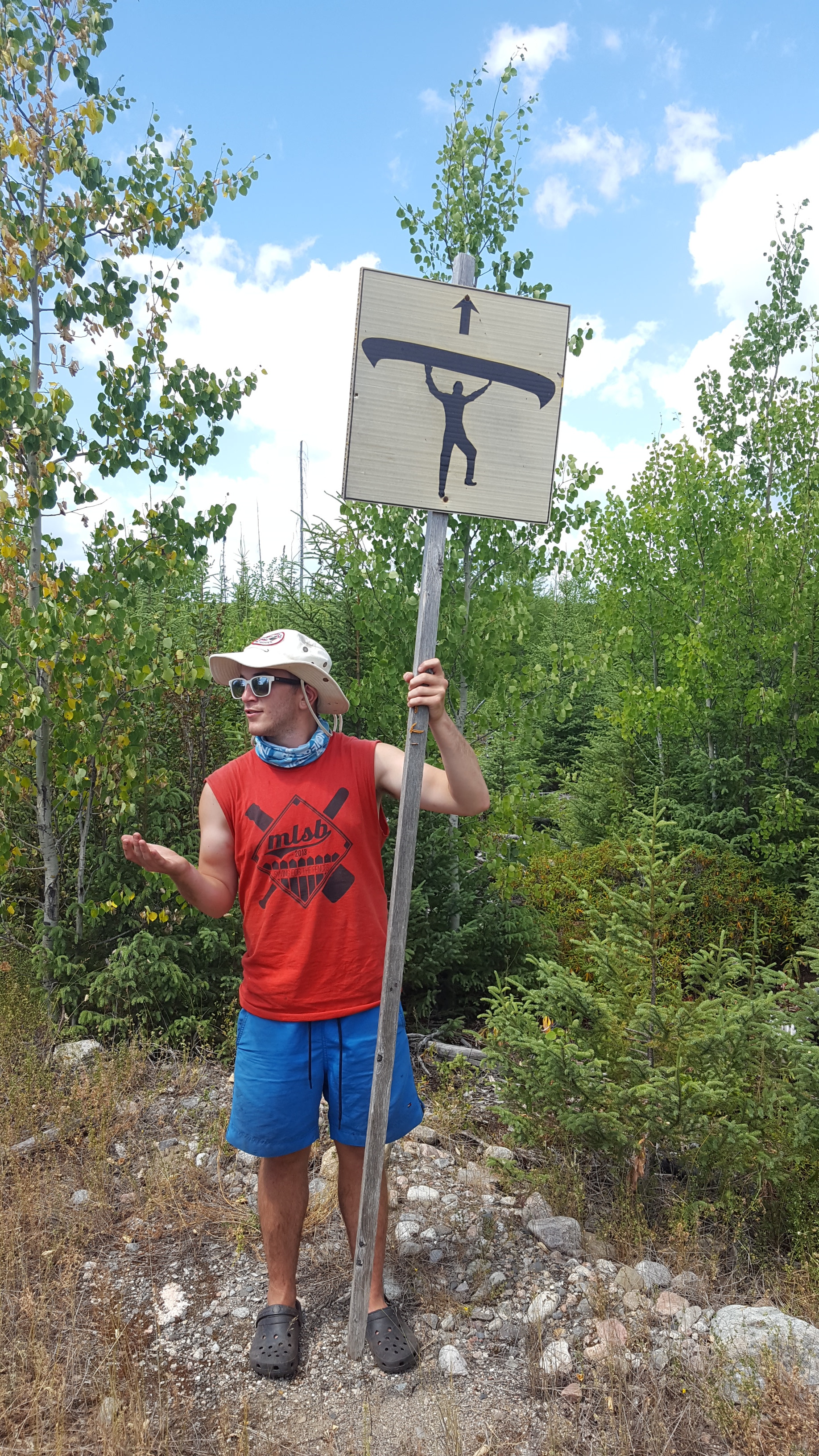 This sign was lying on the ground so did not help in pointing us in the right direction