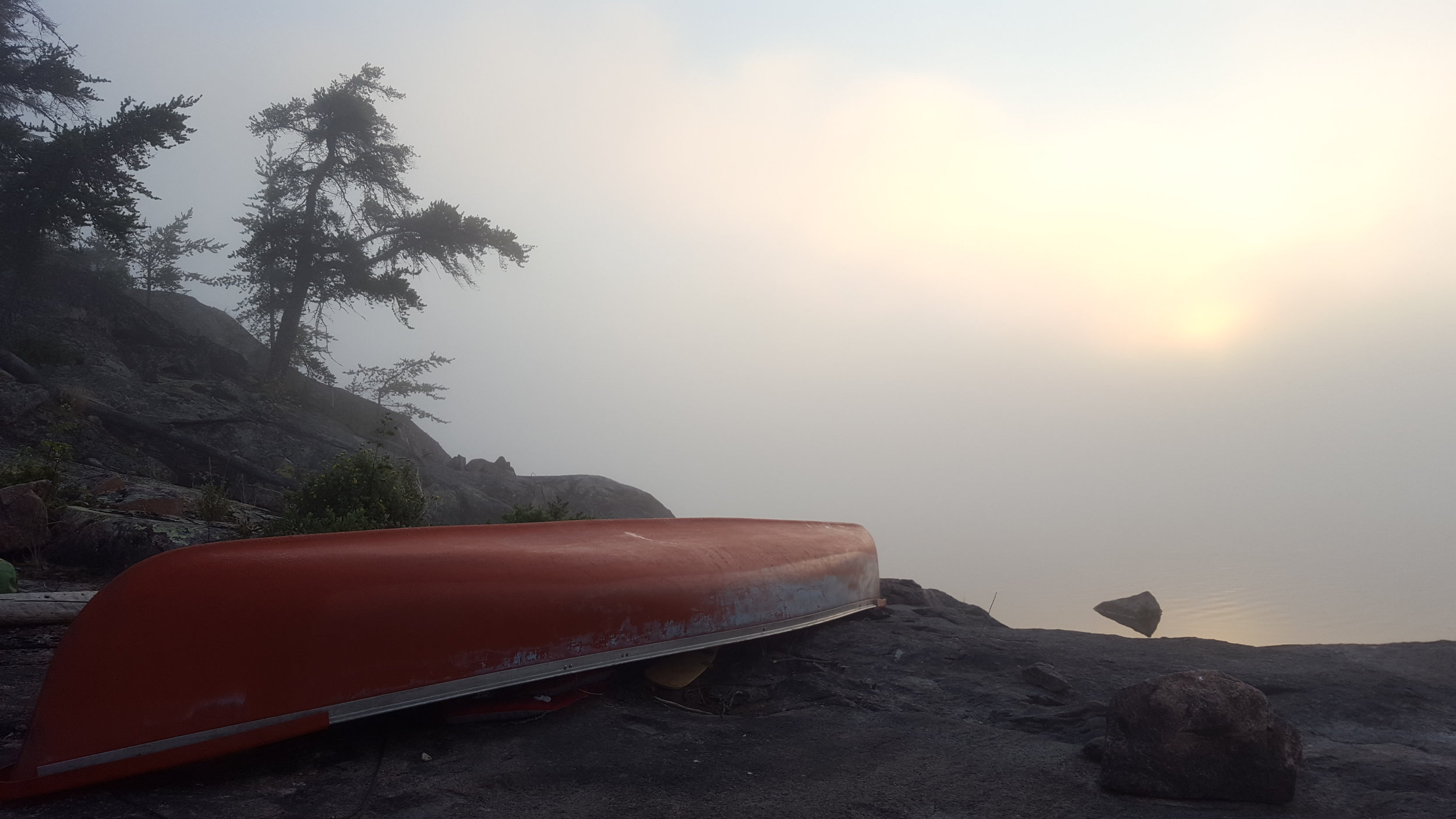 I can't see a thing past the edge of the shore...