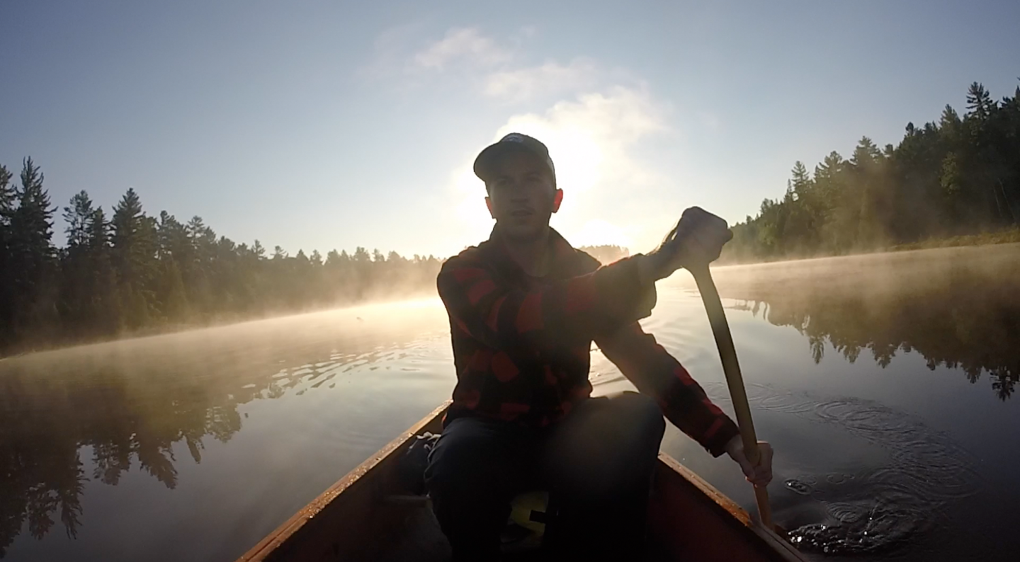 Paddling along the Barron River in Algonquin Park
