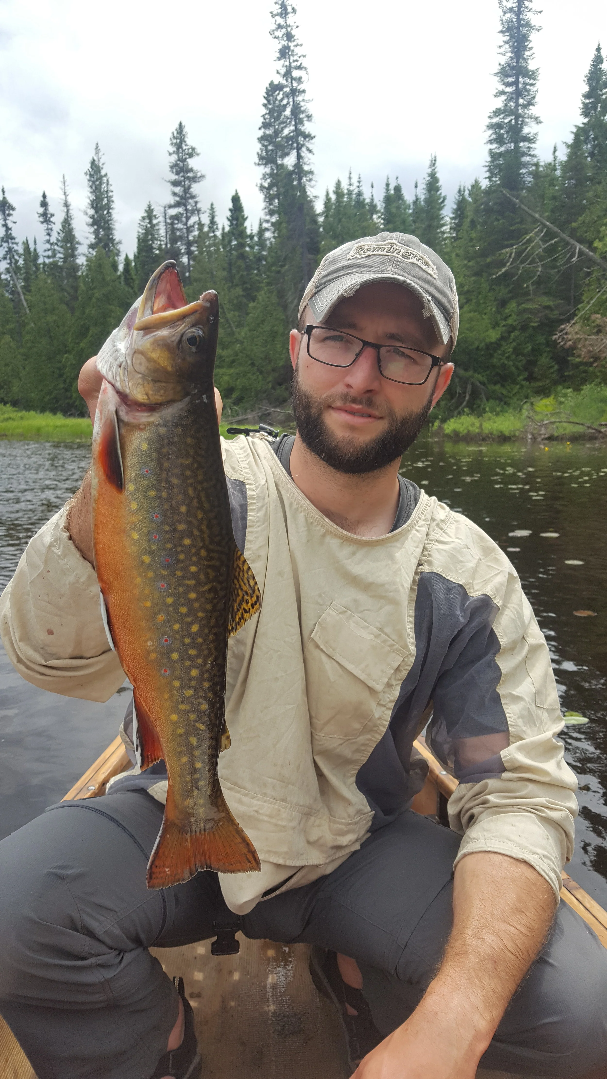 Noah got the first Brook Trout of the trip!