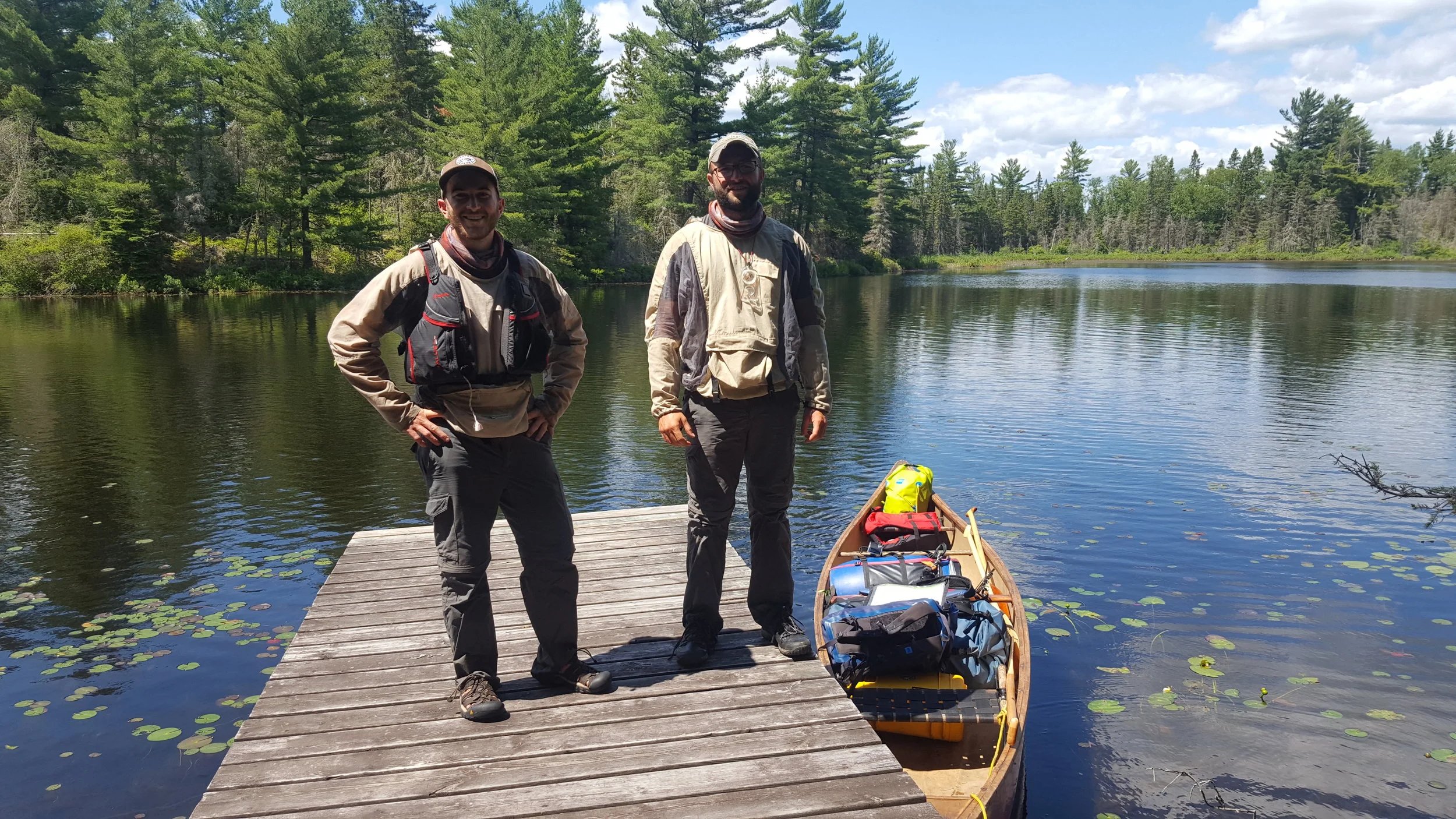 Just a couple dudes after completing their adventure through Temagami