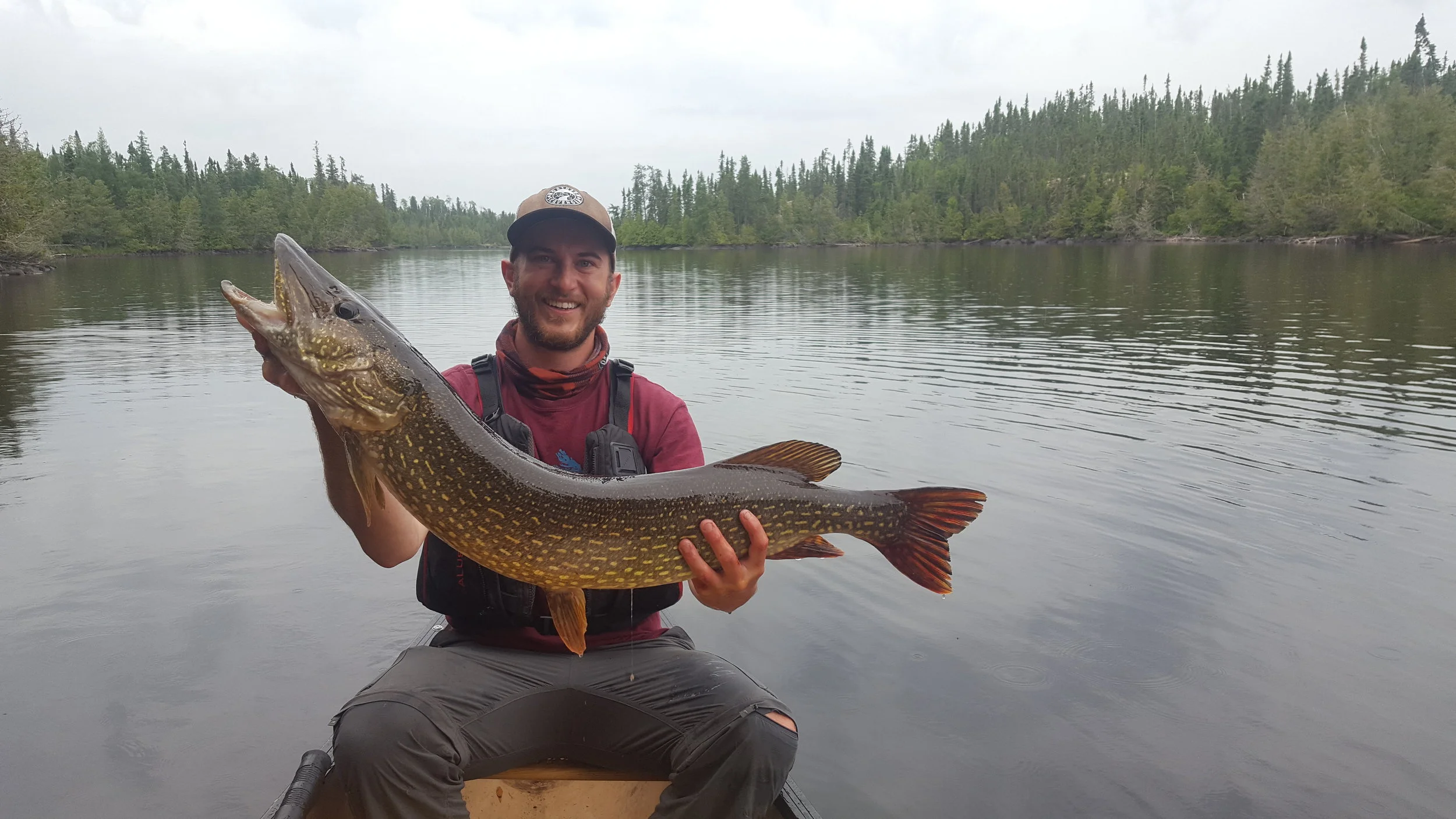 The 39" Pike that tried to eat the pickerel on Noah's line