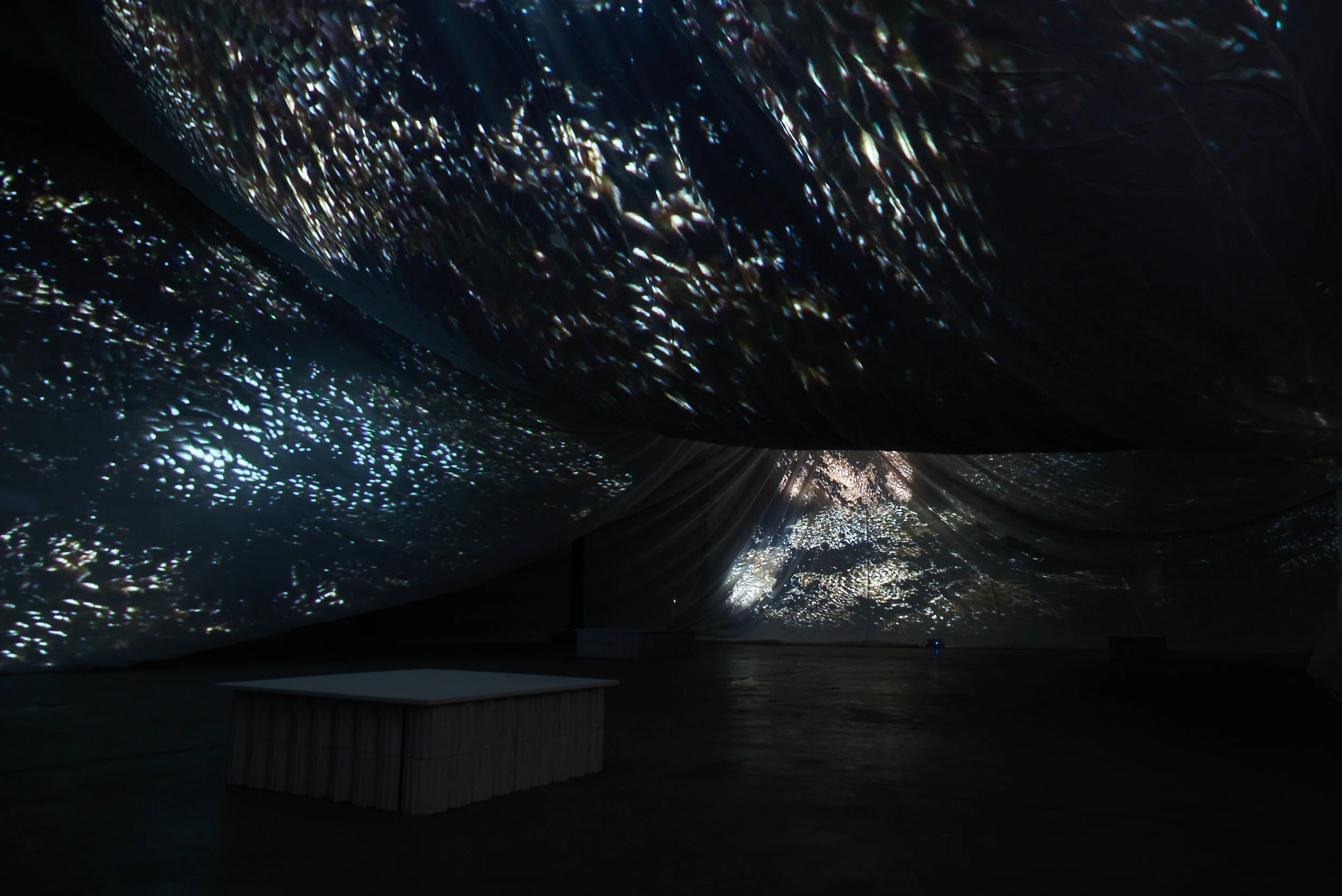 projection mapping, frontal view