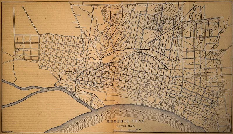 A map of some of the City’s first sewers