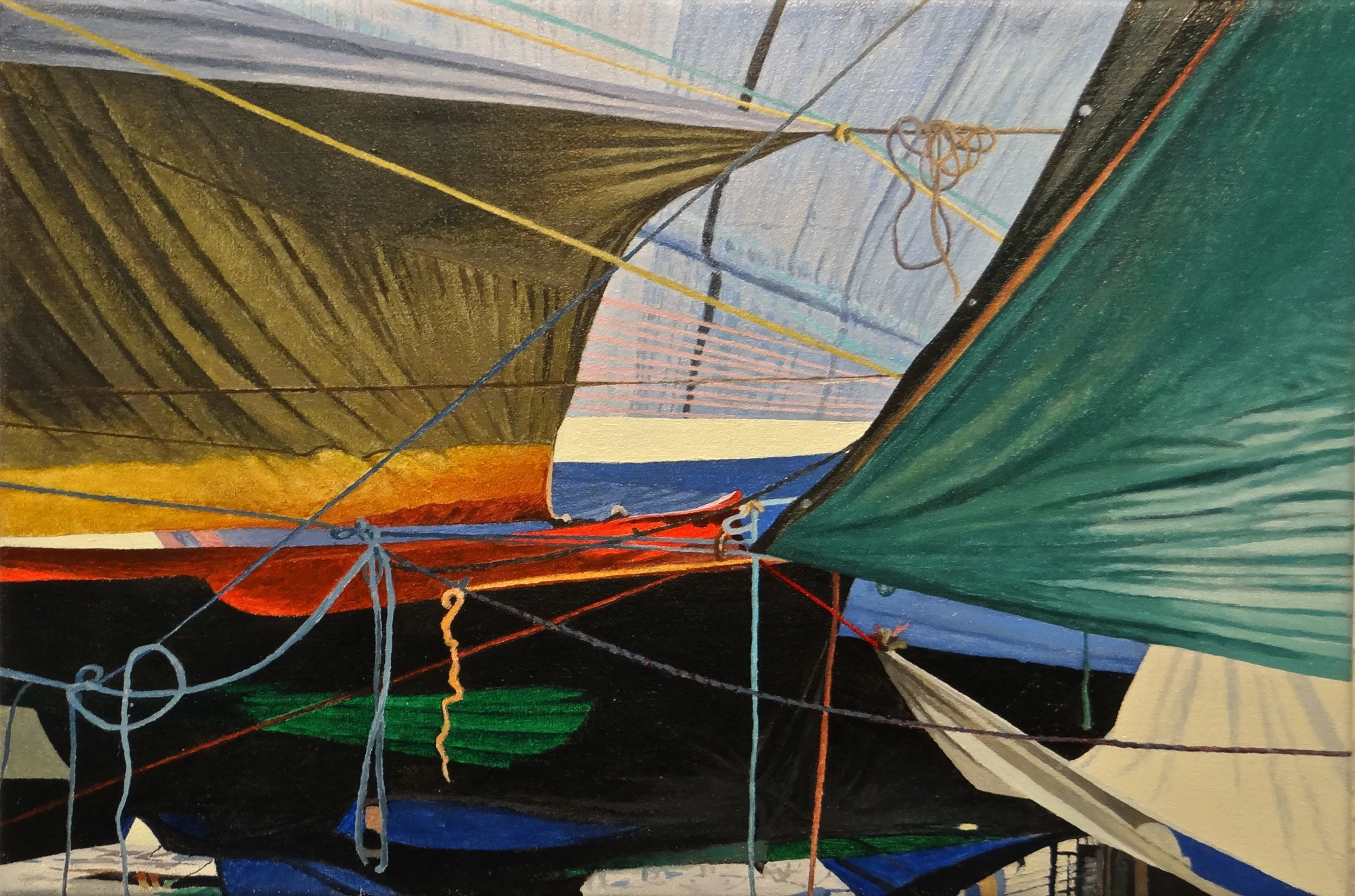  "Over The Top," 2013, 12x18", Oil 