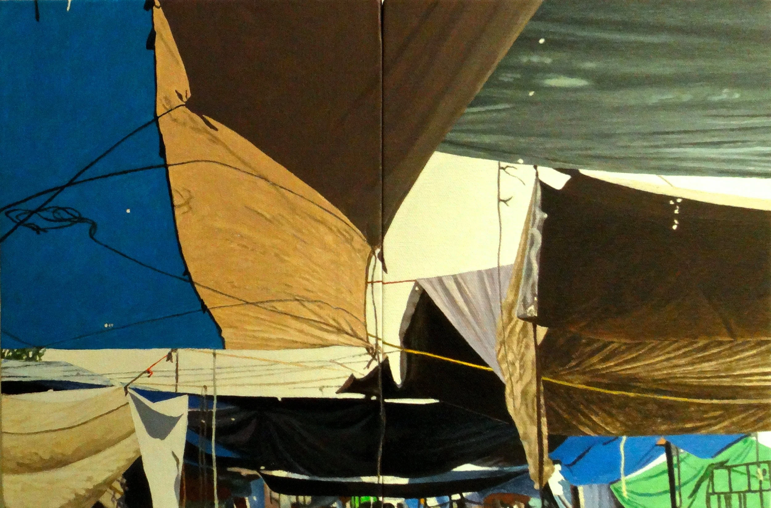  "A Trip," diptych, 12x10" each, 12x20" overall, Oil 