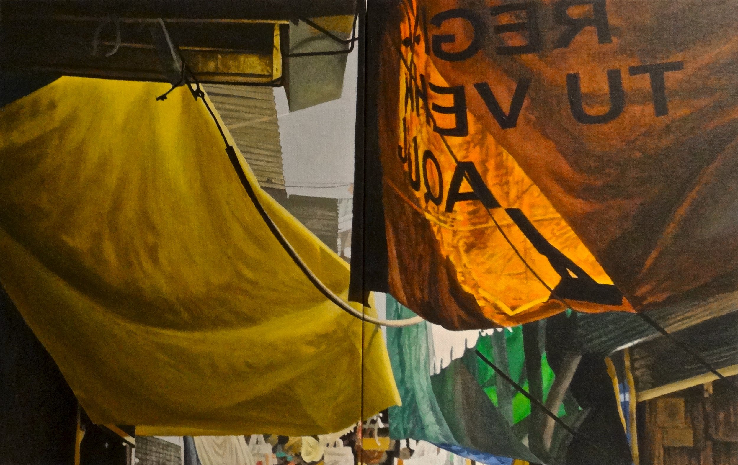  "Citrus," diptych, 14x11 each, 14x22" overall, Oil 