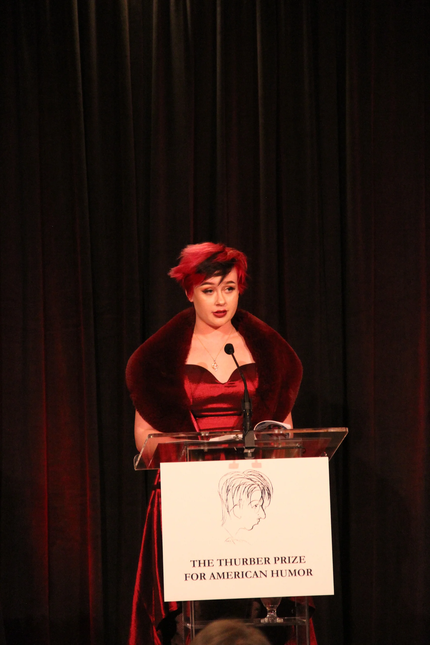 Teen Writer Zizi Roberts Reads Her Work THE THURBER PRIZE FOR AMERICAN HUMOR Photo by Andy Brown