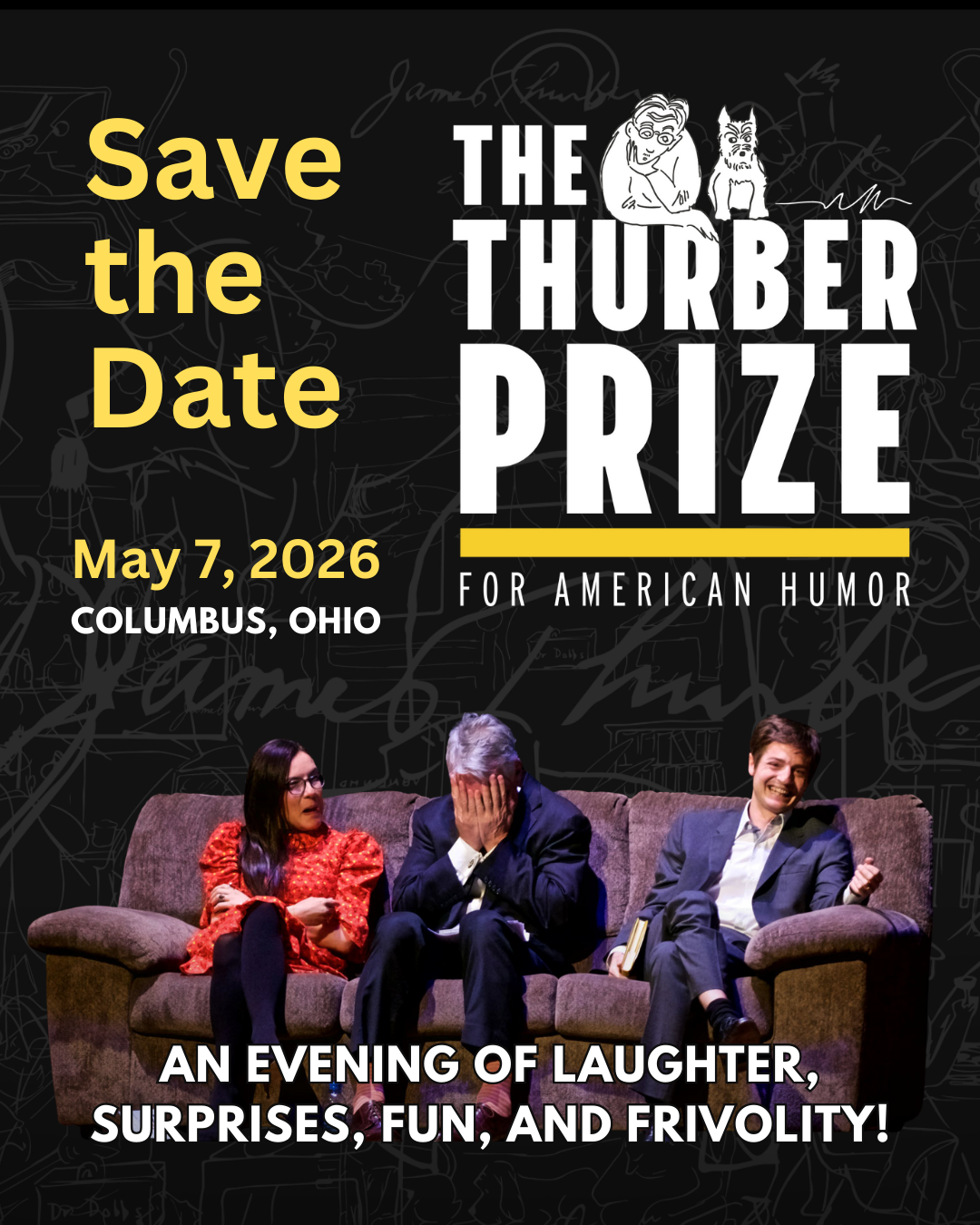 The 2026 Thurber Prize for American Humor