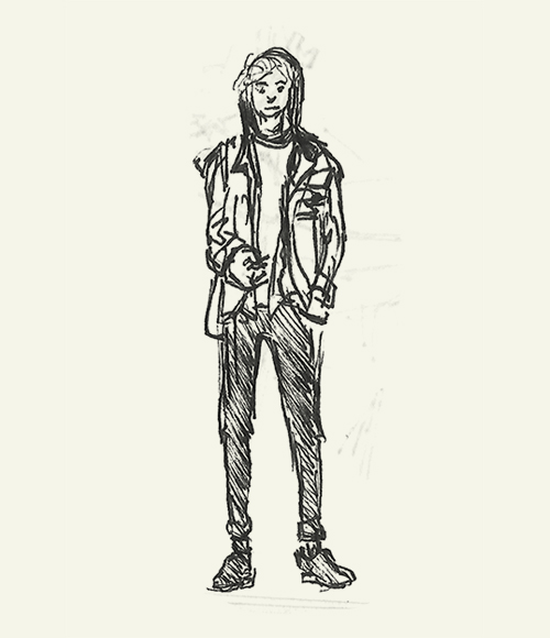 loves the leather jacket over hoodie look... hangover vibes 24/7, 365 by sarah baker