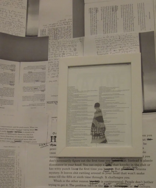 DON'T WORRY WHAT HAPPENS HAPPENS MOSTLY WITHOUT YOU , 2012, Radiator Gallery, curated by Kris Nuzzi, an exhibition that explores the personal identities of artists Jeanie Choi, Camilo Godoy, Ted Kerr, James Richards, Aldrin Valdez and Sam Vernon, as they navigate through a world shaped by experiences of marginalization, silencing and difference. Whether speaking from their own life, recreating a historical memory or representing an underrepresented community, their work explores poetic and subtle ways to communicate issues of immigration, race, queerness and desire. Together they reveal the connections and differences between these loaded social issues and invite the viewer to share in their intimate experiences. INFO